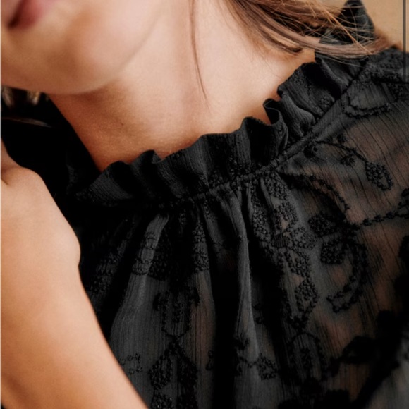 Sezane Valentine Blouse in black - Picture 3 of 5